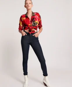 Denim Jeans|ONE TEASPOON Raw Blue Freebirds Ii High Waist Skinny Jeans