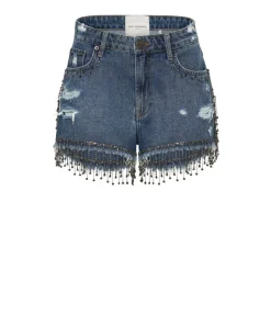 Denim Shorts|ONE TEASPOON Razzle Dazzle Truckers Mid Waist Relaxed Shorts