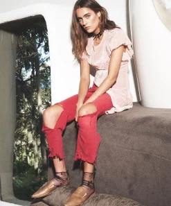 Denim Jeans|ONE TEASPOON Red Envy Hooligans Low Waist Relaxed Straight Leg Jeans