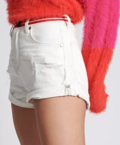 Denim Shorts|ONE TEASPOON Red Line Bandits High Waist Denim Shorts