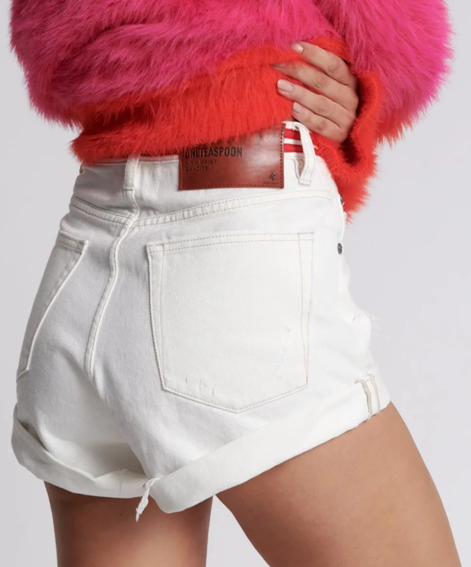Denim Shorts|ONE TEASPOON Red Line Bandits High Waist Denim Shorts