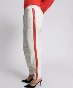 Bottoms|ONE TEASPOON Red Line Leather Track Pants