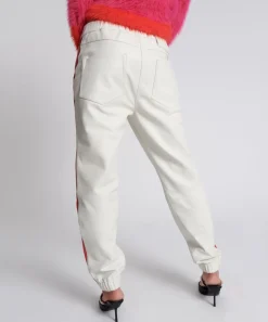 Bottoms|ONE TEASPOON Red Line Leather Track Pants