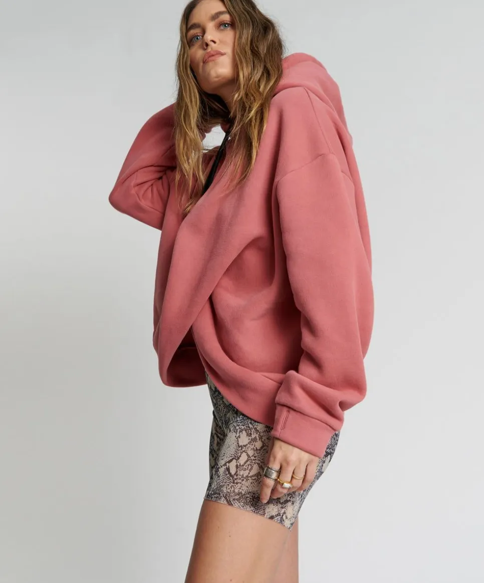 Hoodies And Sweats|ONE TEASPOON Red Velvet Luxe Twisted Hoody