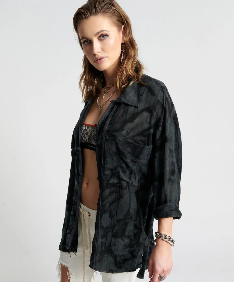 Shirts|ONE TEASPOON Resonance Muslin Longline Shirt