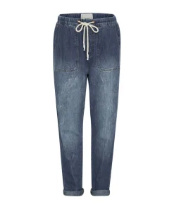 Denim Jeans|ONE TEASPOON Resort Blue High Waist Shabbies Drawstring Jeans