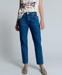 Denim Jeans|ONE TEASPOON Riviera Truckers Mid Rise Straight Leg Jeans
