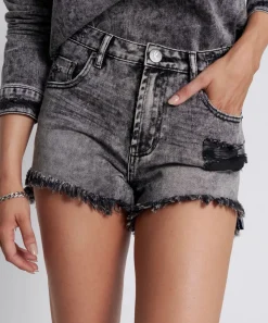 Denim Shorts|ONE TEASPOON Rodeo Grey Bonita High Waist Denim Shorts