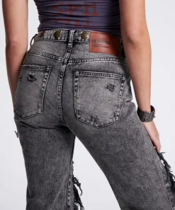 Denim Jeans|ONE TEASPOON Rodeo Grey High Waist Awesome Baggies Denim Jeans