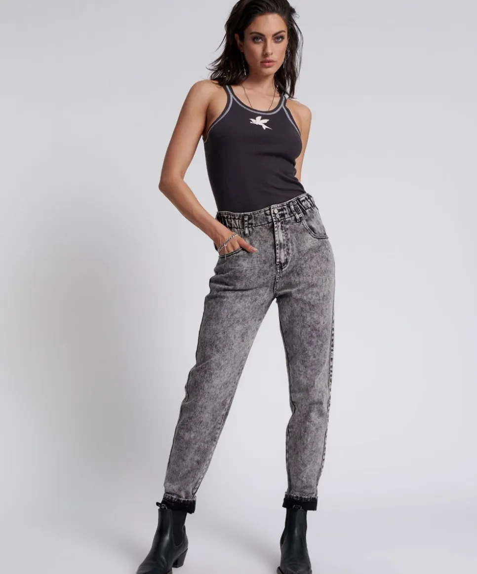 Denim Jeans|ONE TEASPOON Rodeo Grey Pioneers High Waist 80S Jeans