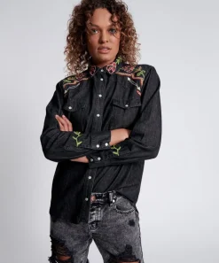 Denim Shorts|ONE TEASPOON Rodeo Grey Stevies Long Length Boyfriend Shorts