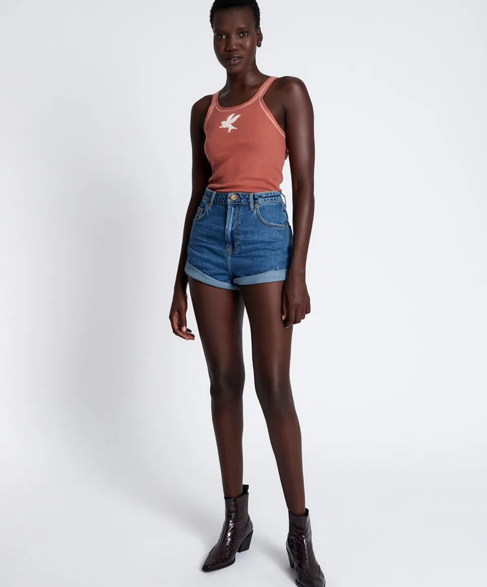 Denim Shorts|ONE TEASPOON Rosewood Bandits High Waist Denim Shorts