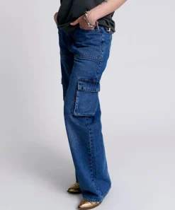 Denim Jeans|ONE TEASPOON Rosewood Cargo Jackson Mid Waist Wide Leg Jeans
