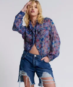 Denim Shorts|ONE TEASPOON Rosewood Stevies Long Length Boyfriend Shorts