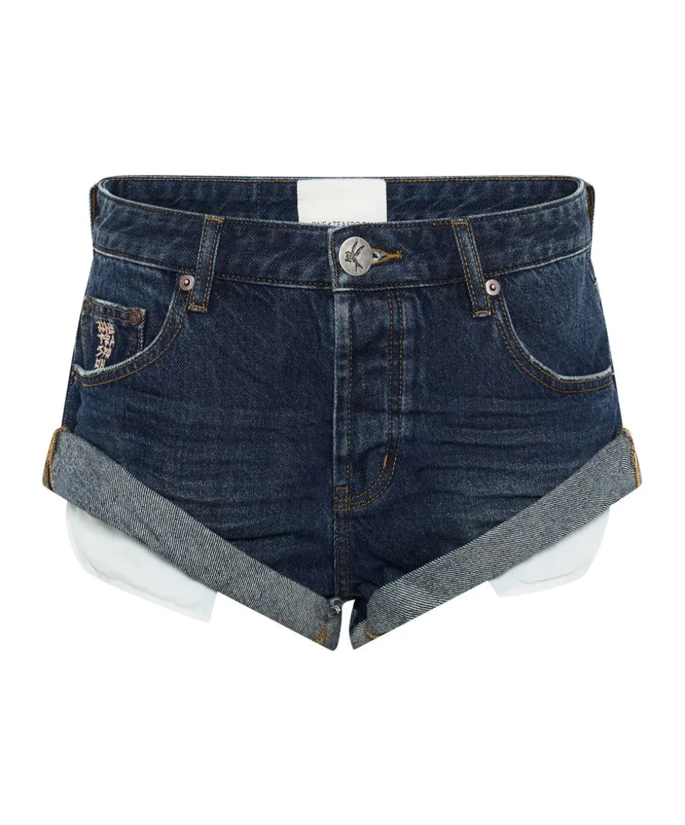 Denim Shorts|ONE TEASPOON Royal Blue Bandits Low Waist Denim Shorts