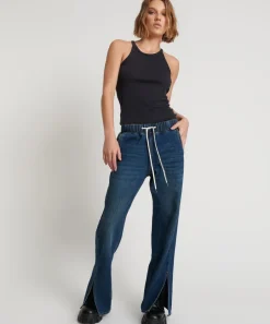 Denim Jeans|ONE TEASPOON Royal Blue Roadhouse Wide Leg Drawstring Jeans