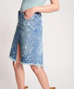 Denim Skirts|ONE TEASPOON Royal Salt Trucker Mid Waist Long Length Skirt