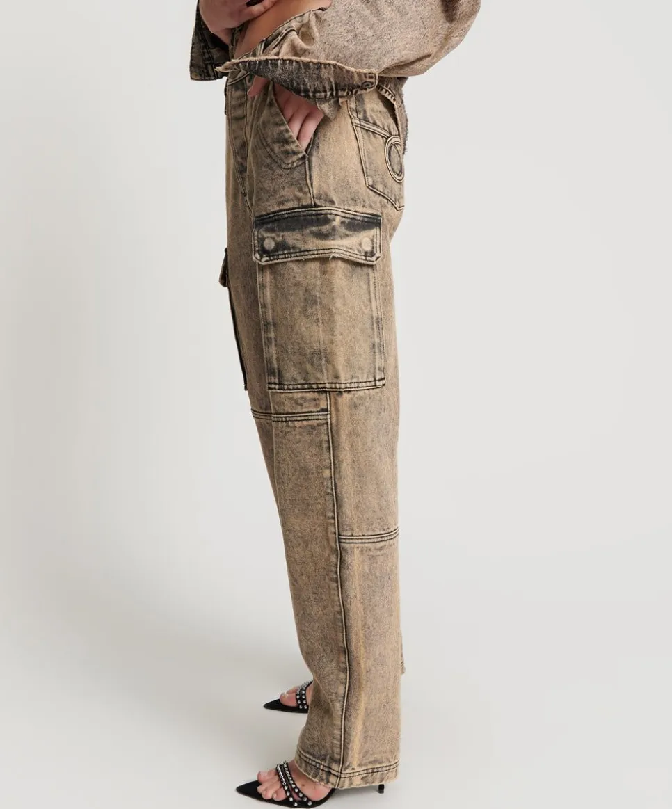 Bottoms|ONE TEASPOON Rust Cargo Motion Pants