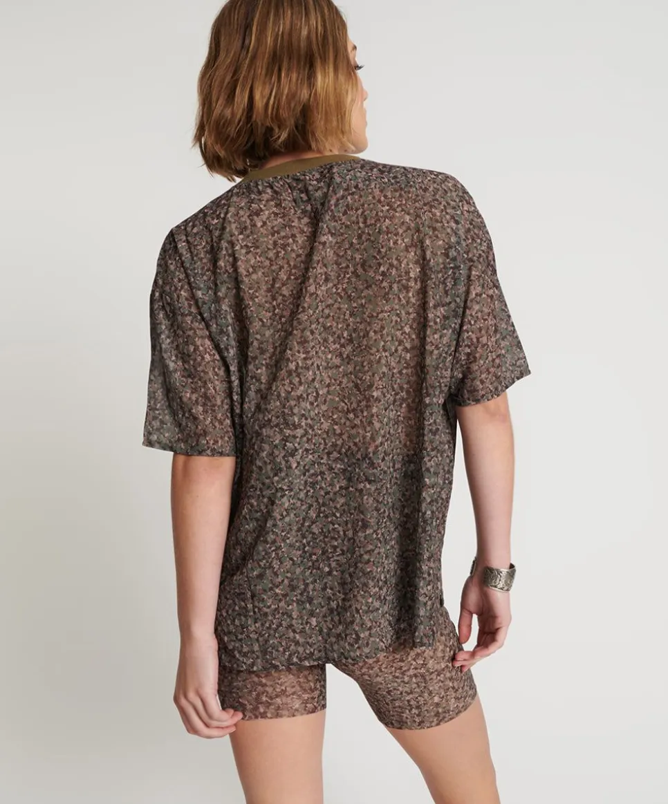 Tops|ONE TEASPOON Safari Camo Chiffon Tee
