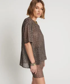 Tops|ONE TEASPOON Safari Camo Chiffon Tee