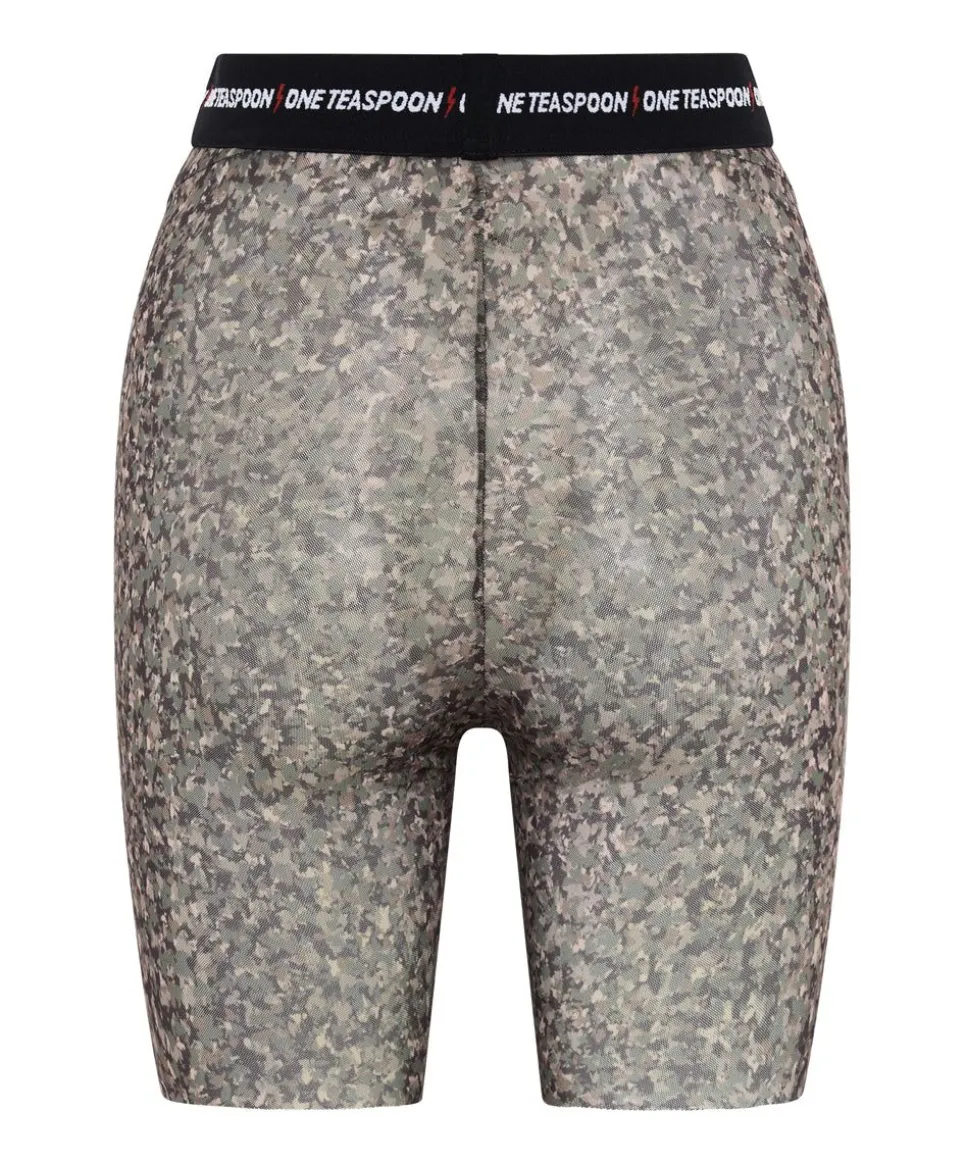 Bottoms|ONE TEASPOON Safari Camo Mesh Bike Shorts