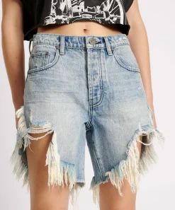 Denim Shorts|ONE TEASPOON Salty Dog Frankies High Waist Denim Shorts