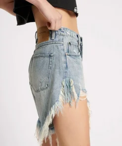 Denim Shorts|ONE TEASPOON Salty Dog Frankies High Waist Denim Shorts