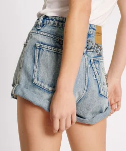 Denim Shorts|ONE TEASPOON Salty Dog Icon Bandits High Waist Denim Shorts