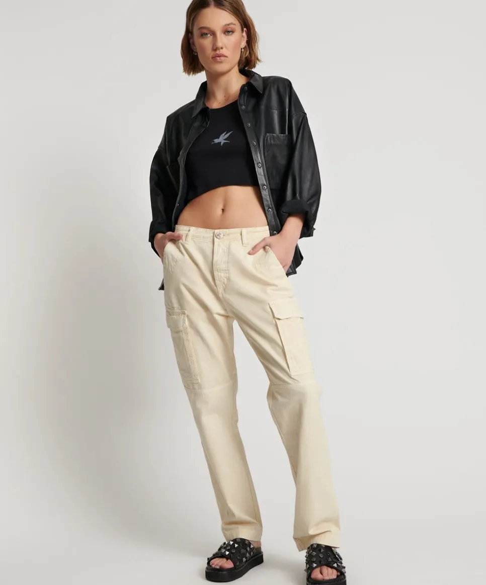 Bottoms|ONE TEASPOON Sand Cargo Motion Pants