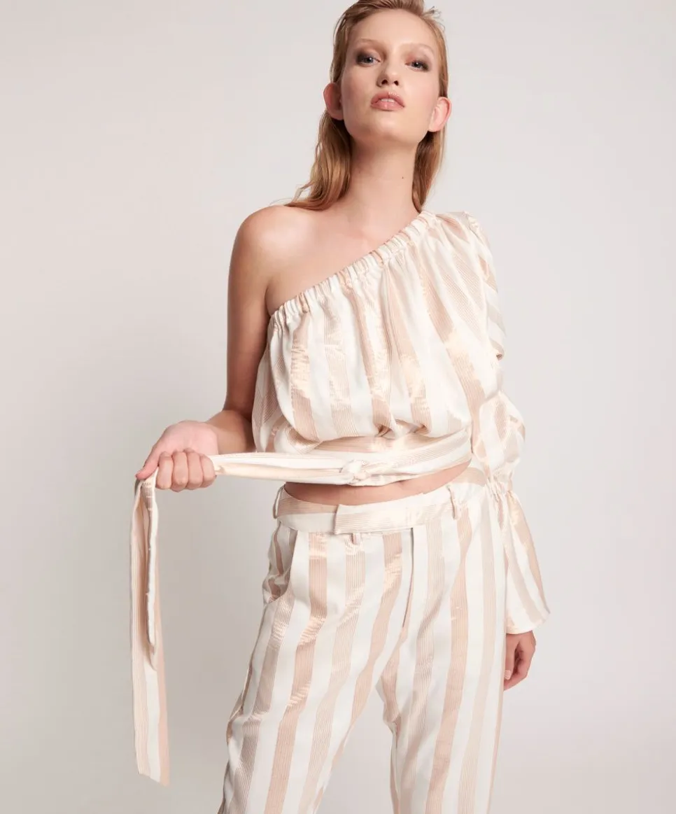 Tops|ONE TEASPOON Santa Fe Stripe One Shoulder Top