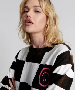 Knitwear|ONE TEASPOON Scoreboard Smiley Knit Sweater