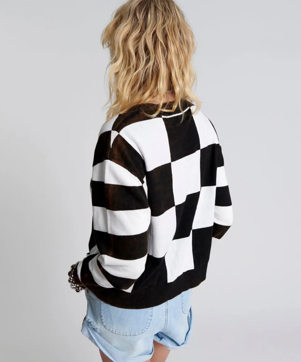 Knitwear|ONE TEASPOON Scoreboard Smiley Knit Sweater