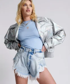 Denim Shorts|ONE TEASPOON Scout High Waist Flippy Denim Shorts