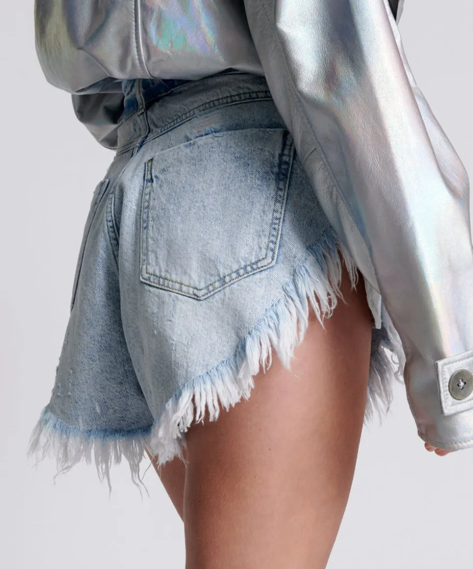 Denim Shorts|ONE TEASPOON Scout High Waist Flippy Denim Shorts
