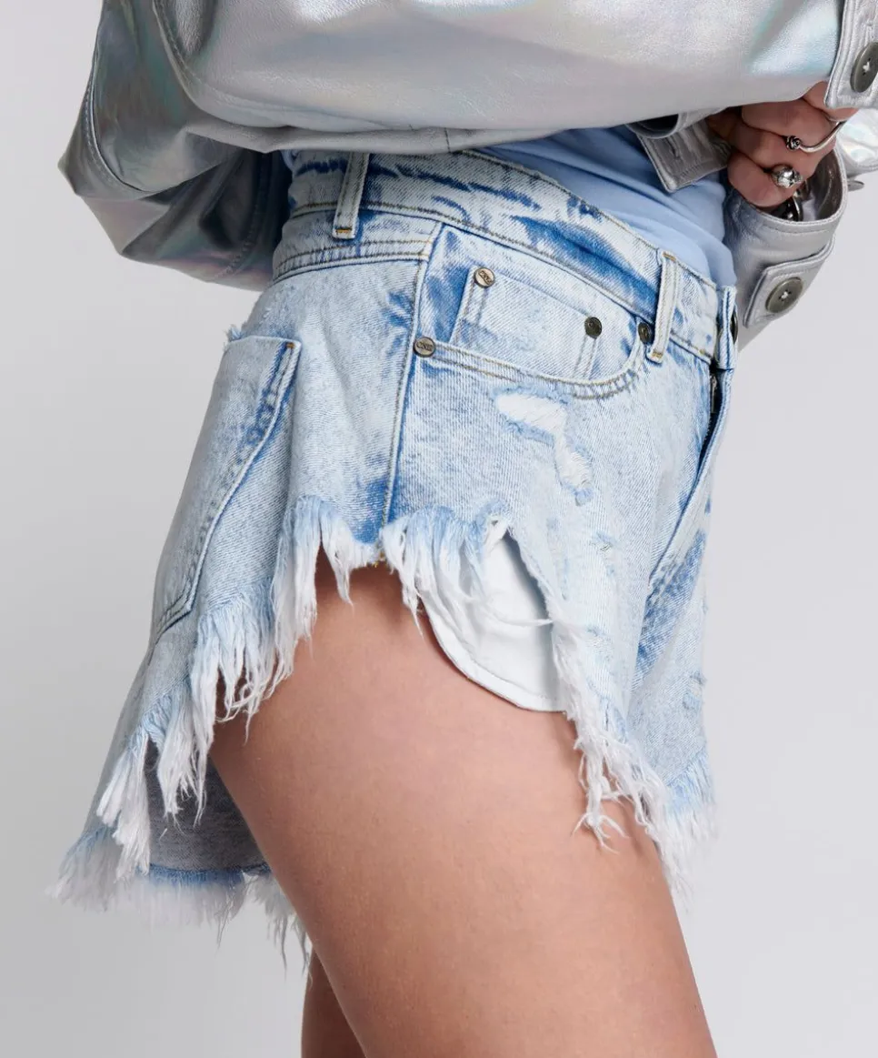 Denim Shorts|ONE TEASPOON Scout High Waist Flippy Denim Shorts