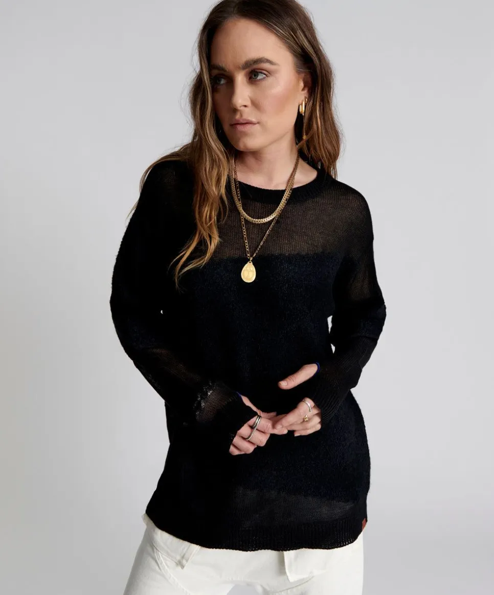 Knitwear|ONE TEASPOON Shattered Crew Knit Sweater