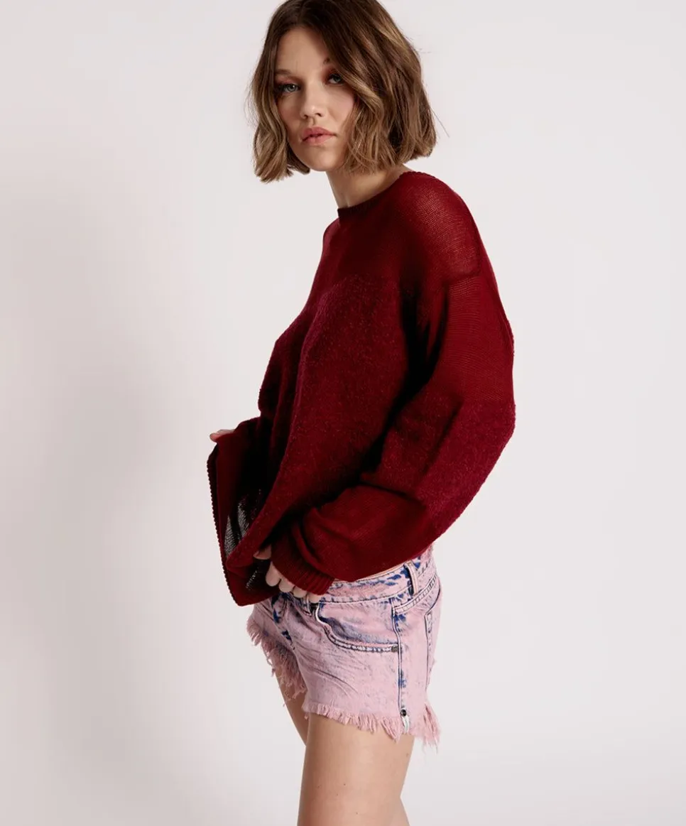 Knitwear|ONE TEASPOON Shattered Crew Knit Sweater