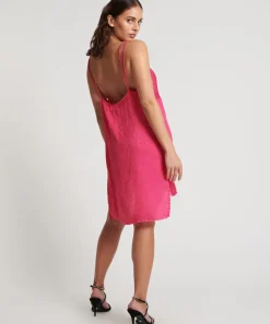 Mini Dresses|ONE TEASPOON Shocking Pink Jacquard Slip Dress