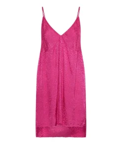 Mini Dresses|ONE TEASPOON Shocking Pink Jacquard Slip Dress