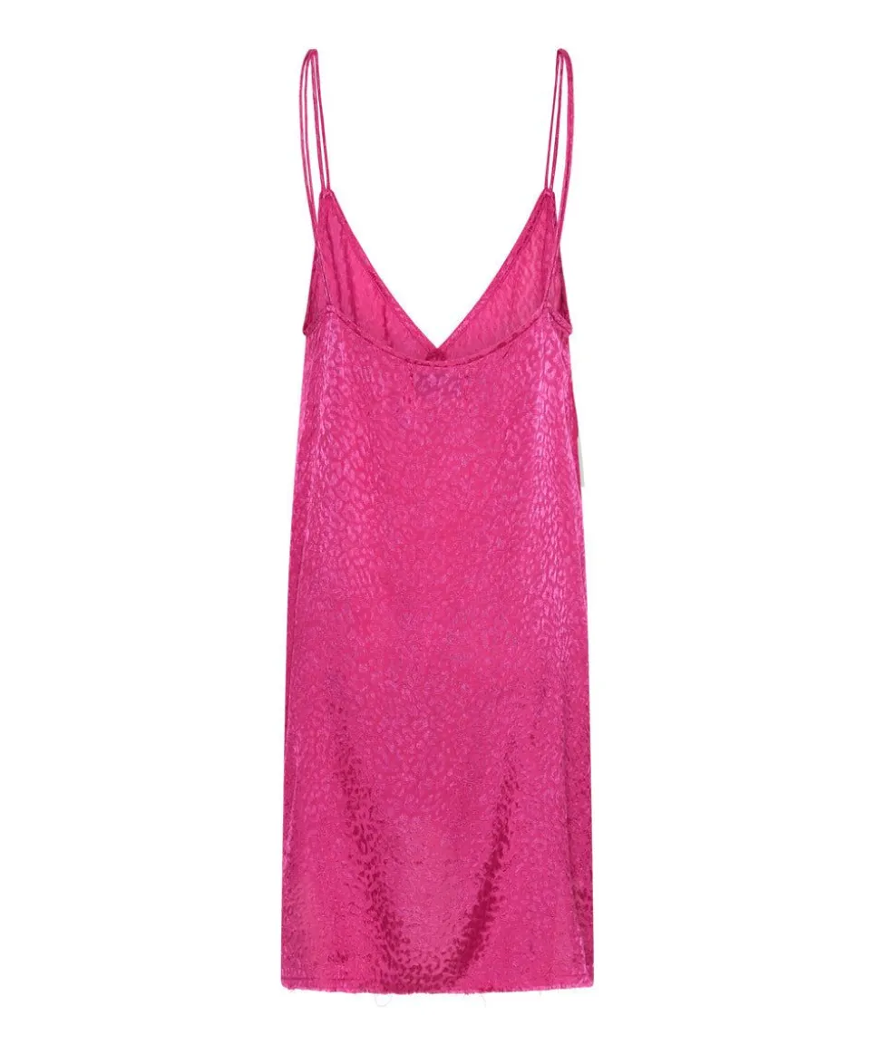 Mini Dresses|ONE TEASPOON Shocking Pink Jacquard Slip Dress