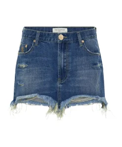 Denim Skirts|ONE TEASPOON Shredded Gold Junkyard Denim Skirt