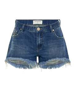 Denim Shorts|ONE TEASPOON Shredded Gold Marlons Low Waist Boyfriend Shorts