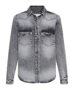 Shirts|ONE TEASPOON Slate Acid Studded Denim Shirt