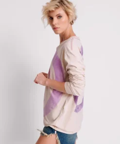 Graphic Tees|ONE TEASPOON Smiley Violet Long Sleeve Tee