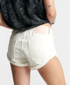 Denim Shorts|ONE TEASPOON Soft White Bandits Low Waist Denim Shorts
