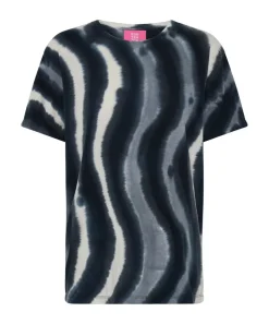 Organic Tees|ONE TEASPOON Solar Storm Hand Printed Organic Crew Tee