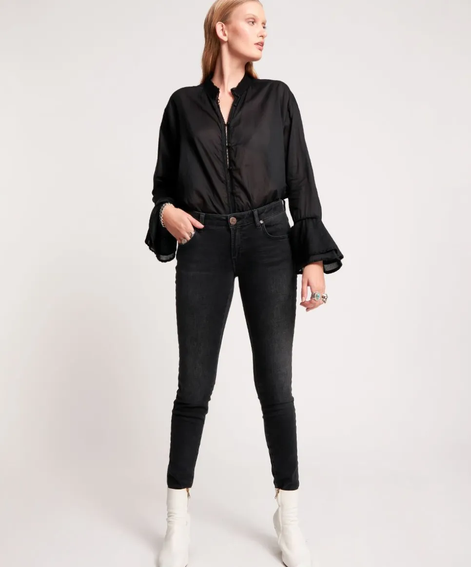Denim Jeans|ONE TEASPOON Sonic Black Freebirds Ii Low Waist Skinny Jeans