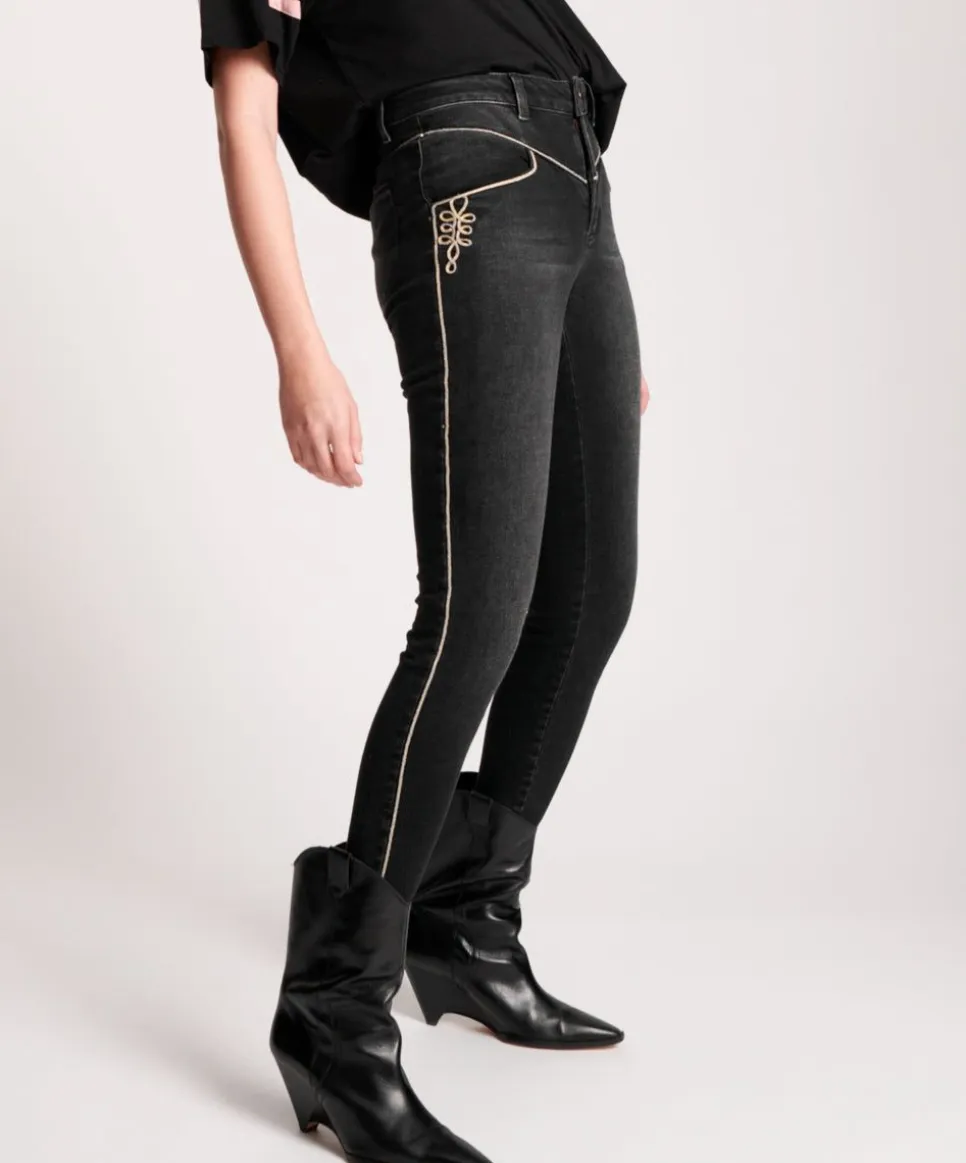 Denim Jeans|ONE TEASPOON Sonic Black Preachers High Waist Skinny Jeans