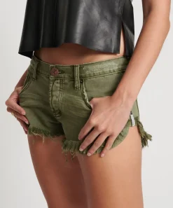 Denim Shorts|ONE TEASPOON St Khaki Dukes Low Waist Denim Shorts