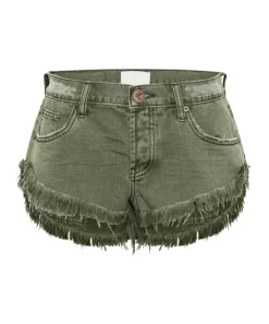 Denim Shorts|ONE TEASPOON St Khaki Dukes Low Waist Denim Shorts